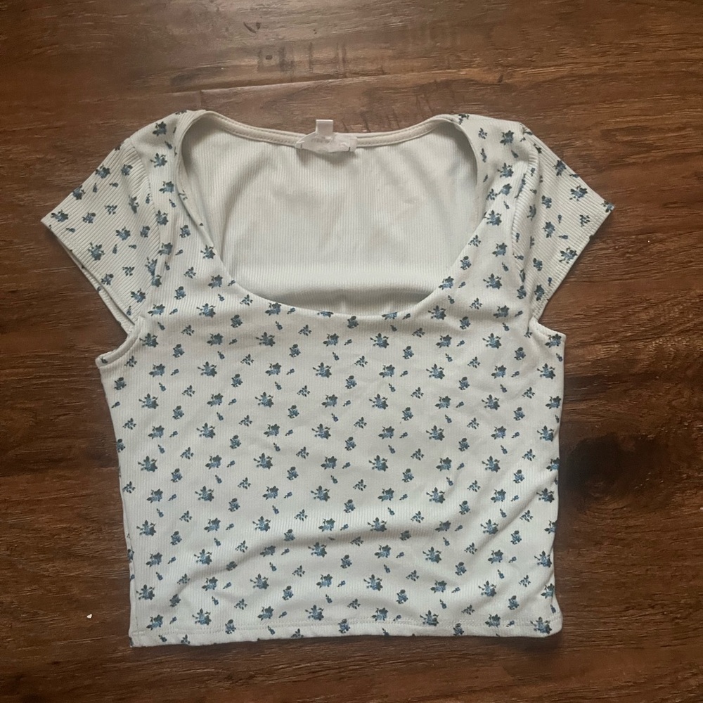Floral Print Scoop Neck Top